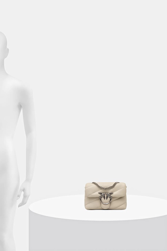 Kožená kabelka Pinko 100040.A0F2 béžová