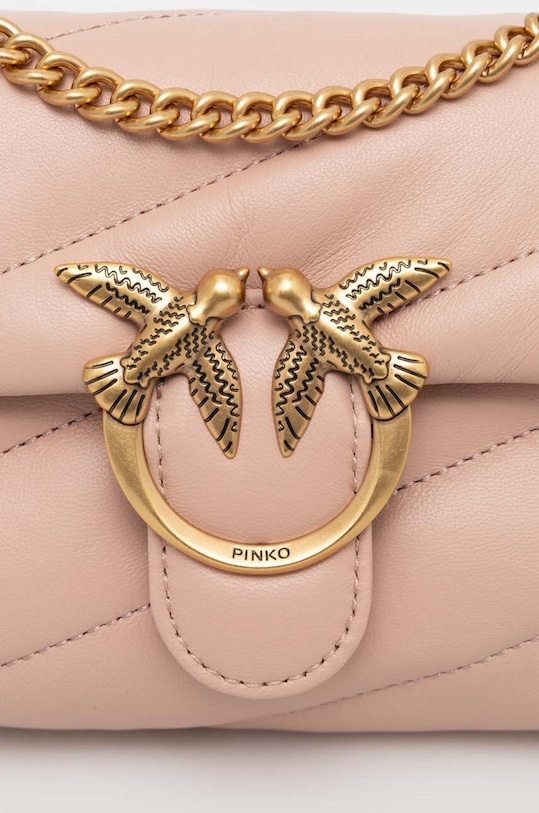 Kožená kabelka Pinko 100040.A0F2 růžová AA00