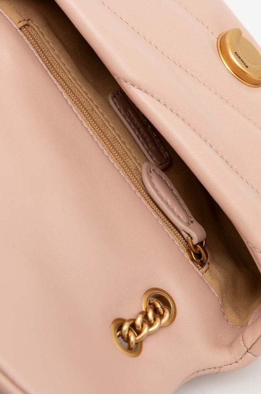 Kožená kabelka Pinko 100040.A0F2 růžová