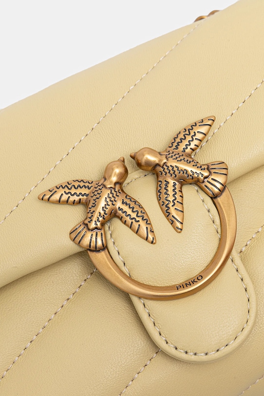 Pinko torebka skórzana żółty 100040.A0F2