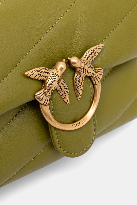 Pinko torebka skórzana zielony 100040.A0F2