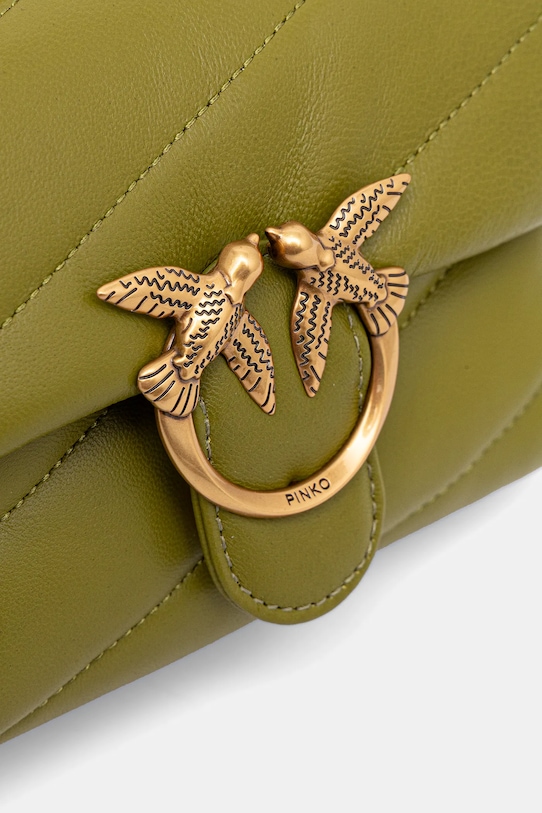 Pinko torebka skórzana zielony 100040.A0F2