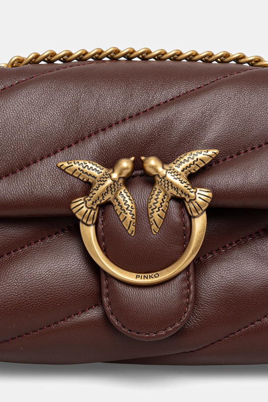 Pinko torebka skórzana bordowy 100040.A0F2