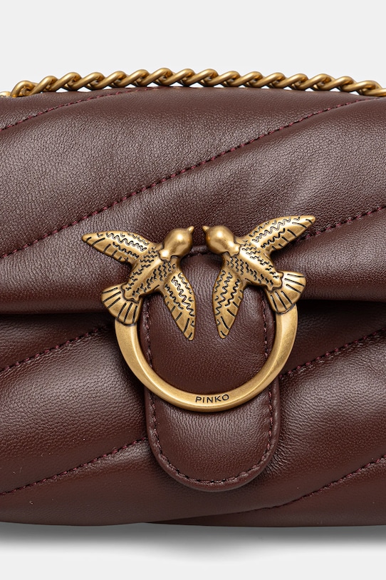 Pinko torebka skórzana bordowy 100040.A0F2