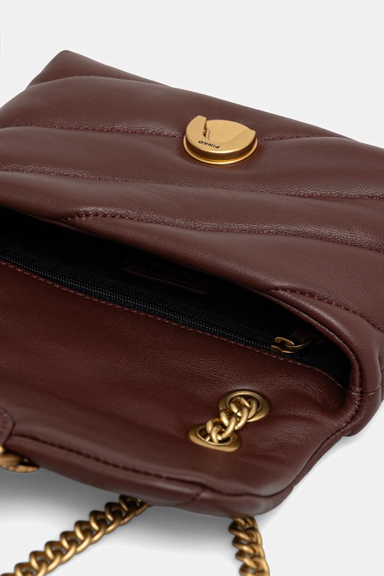 Pinko torebka skórzana 100040.A0F2 bordowy
