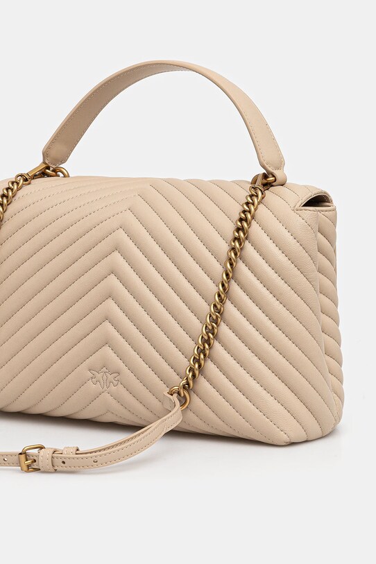 Accesorii Pinko poseta de piele 100042.A0GK bej