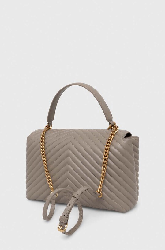 Accesorii Pinko poseta de piele 100042.A0GK gri