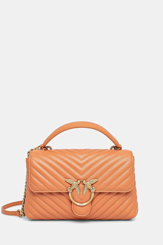 Pinko torebka skórzana pomarańczowy 100043.A0GK