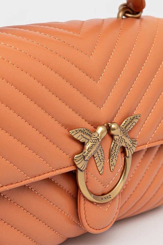 Pinko torebka skórzana pomarańczowy 100043.A0GK