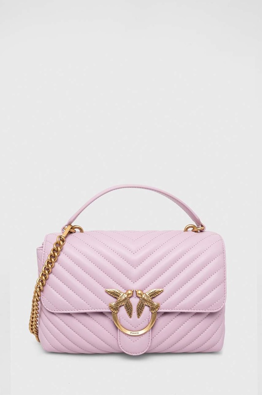 Pinko torebka skórzana różowy 100043.A0GK