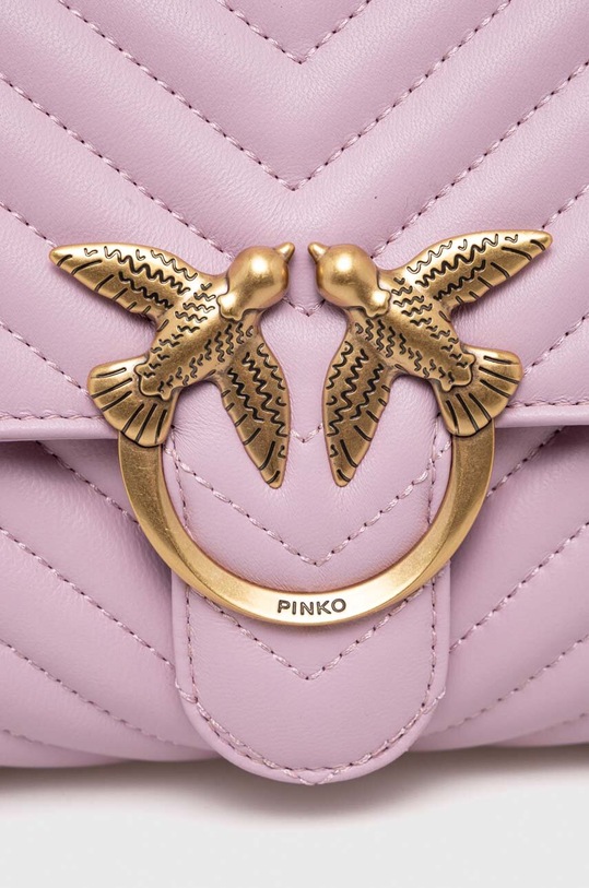 Pinko torebka skórzana 100043.A0GK różowy