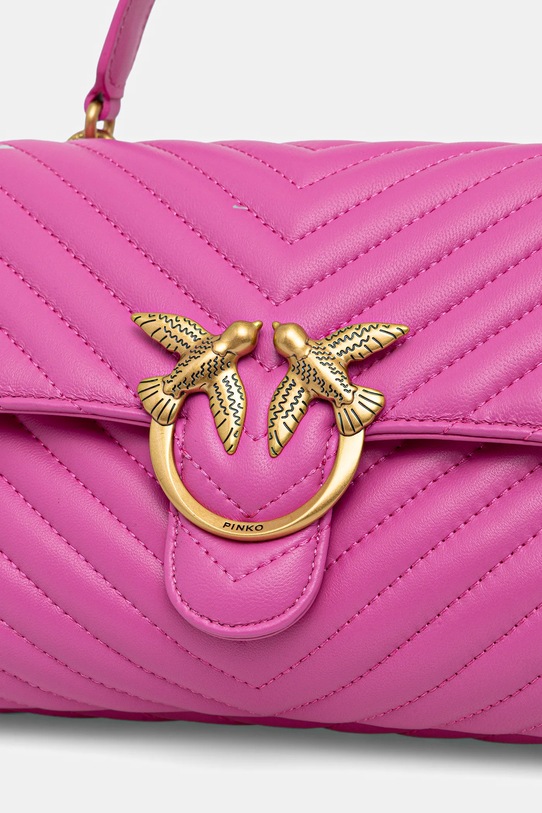 Pinko poșetă de piele roz 100043.A0GK