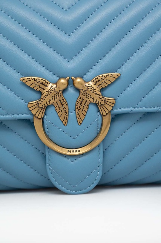 Pinko torebka skórzana niebieski 100043.A0GK