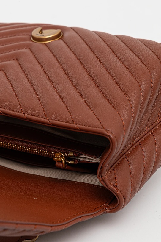 Кожаная сумочка Pinko 100043.A0GK коричневый