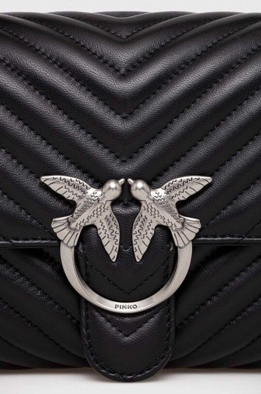 Kožená kabelka Pinko černá 100043.A0GK