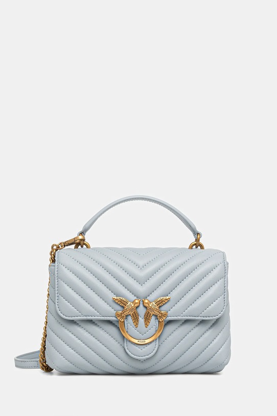 Pinko torebka skórzana skóra licowa niebieski 100044.A0GK