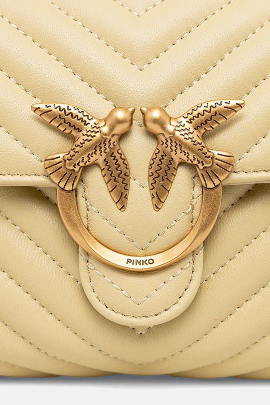 Pinko torebka skórzana żółty 100044.A0GK