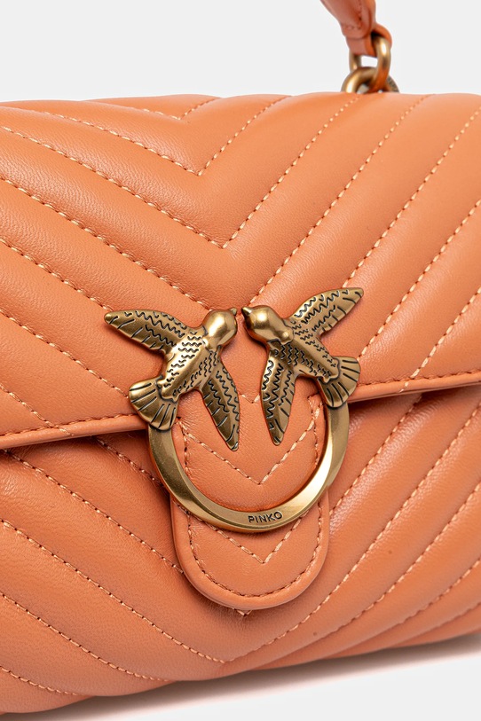 Kožená kabelka Pinko oranžová 100044.A0GK