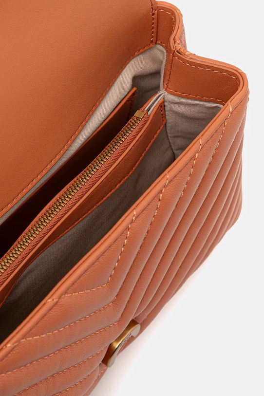 Kožená kabelka Pinko 100044.A0GK oranžová