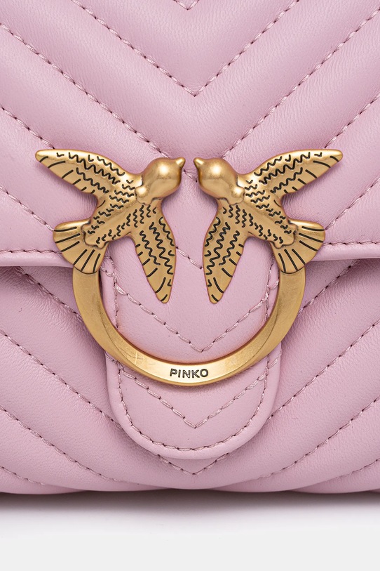 Akcesoria Pinko torebka skórzana 100044.A0GK różowy
