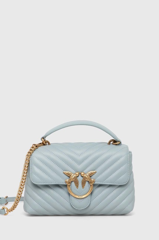 Pinko torebka skórzana skóra licowa niebieski 100044.A0GK