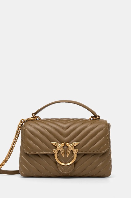 Kožená kabelka Pinko zelená 100044.A0GK