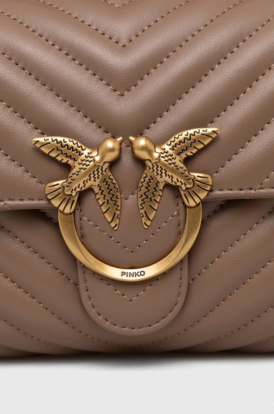 Pinko torebka skórzana brązowy 100044.A0GK