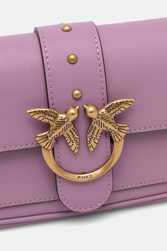 Pinko torebka skórzana fioletowy 100061.A0F1