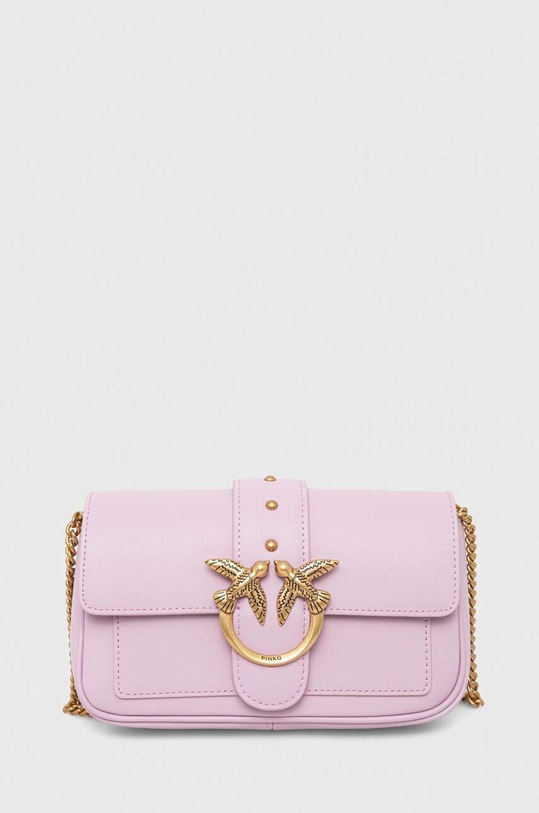 Pinko torebka skórzana nie mieści A4 fioletowy 100061.A0F1