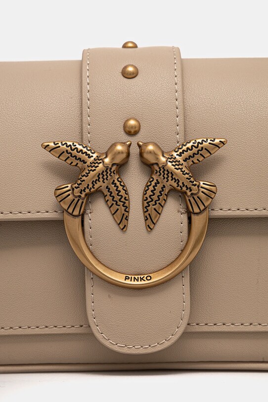 Kožená kabelka Pinko béžová 100061.A0F1