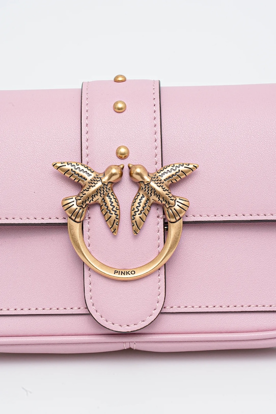 Pinko torebka skórzana różowy 100061.A0F1