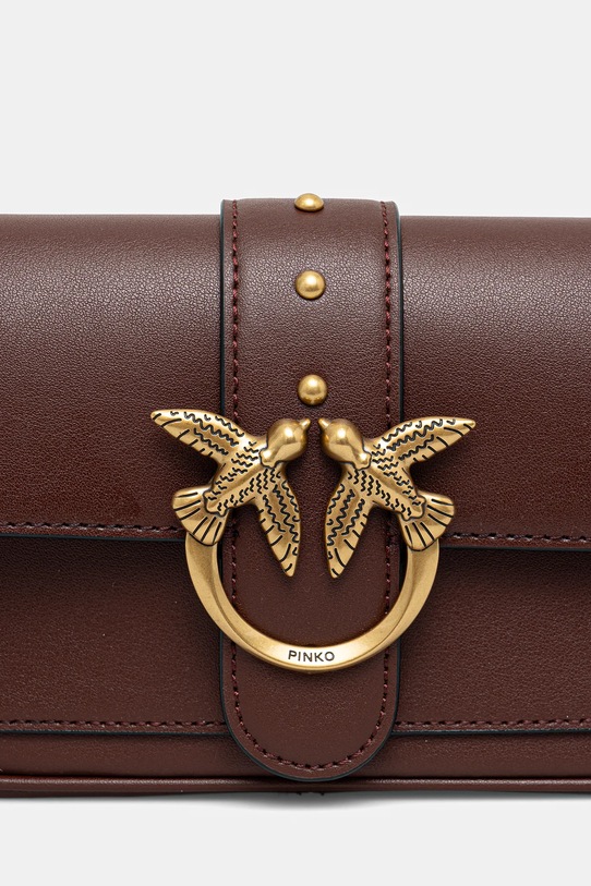 Pinko torebka skórzana bordowy 100061.A0F1