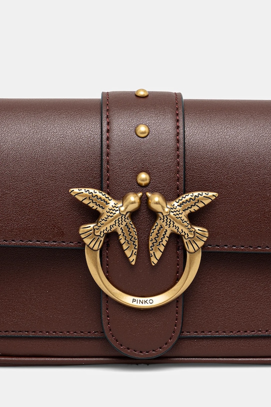 Pinko torebka skórzana bordowy 100061.A0F1