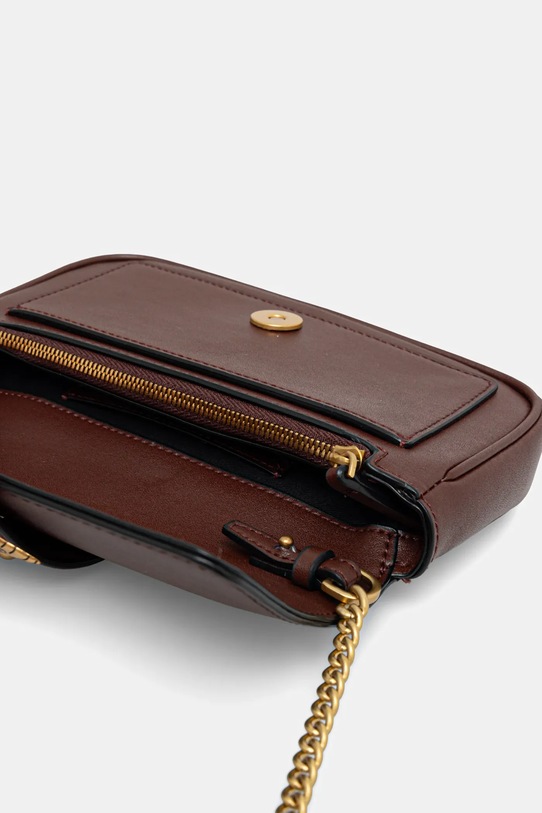 Pinko torebka skórzana 100061.A0F1 bordowy