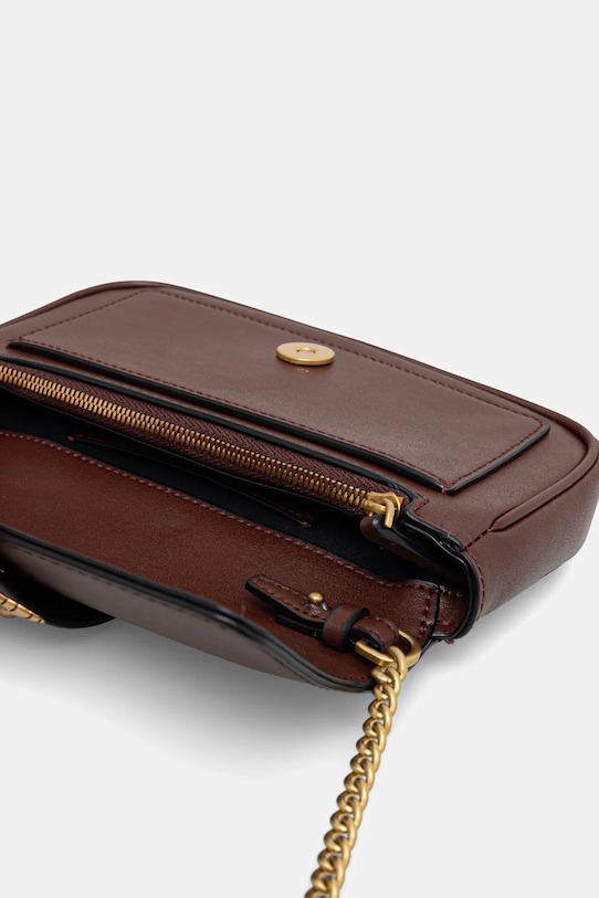 Pinko torebka skórzana 100061.A0F1 bordowy