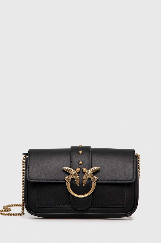 Pinko poseta de piele nu incape in A4 negru 100061.A0F1