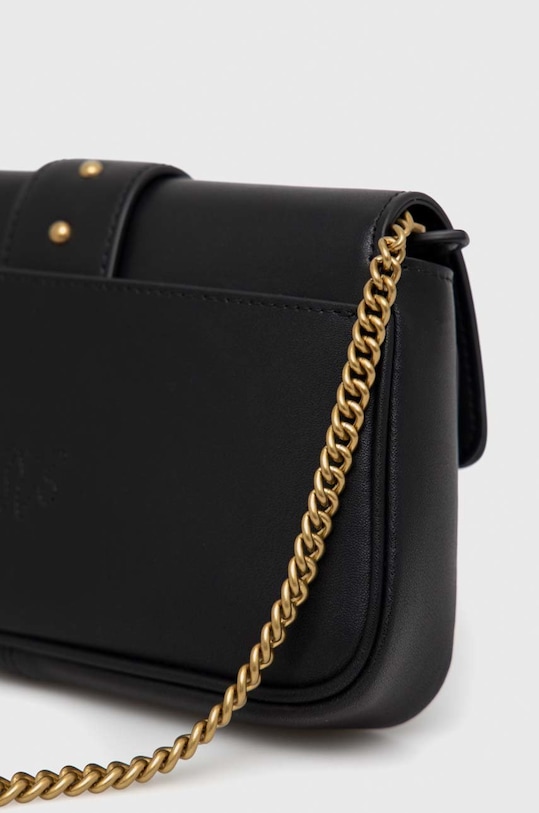 Accesorii Pinko poseta de piele 100061.A0F1 negru