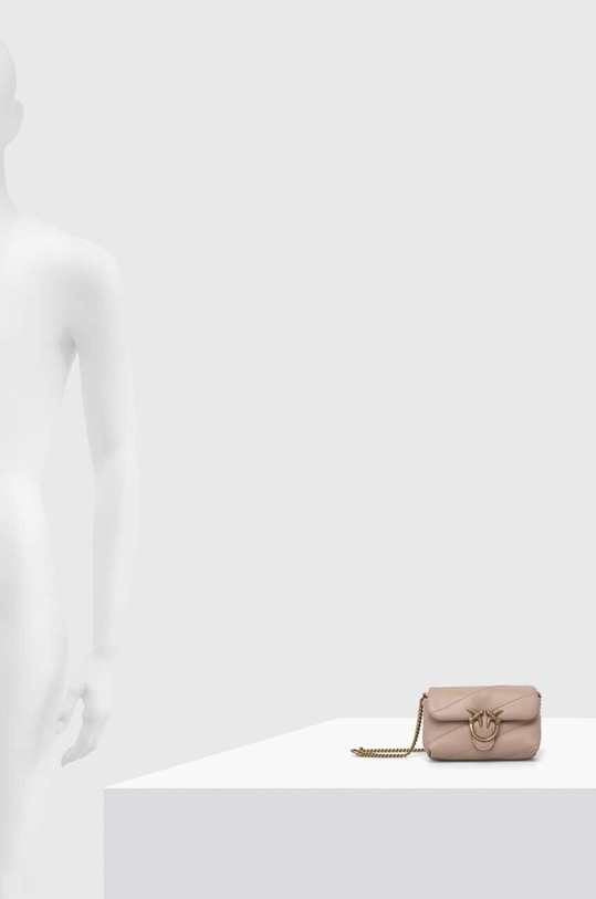 Δερμάτινη τσάντα Pinko 100041.A0F2 ροζ