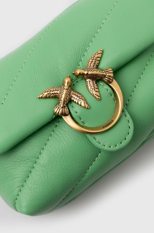 Pinko torebka skórzana zielony 100041.A0F2