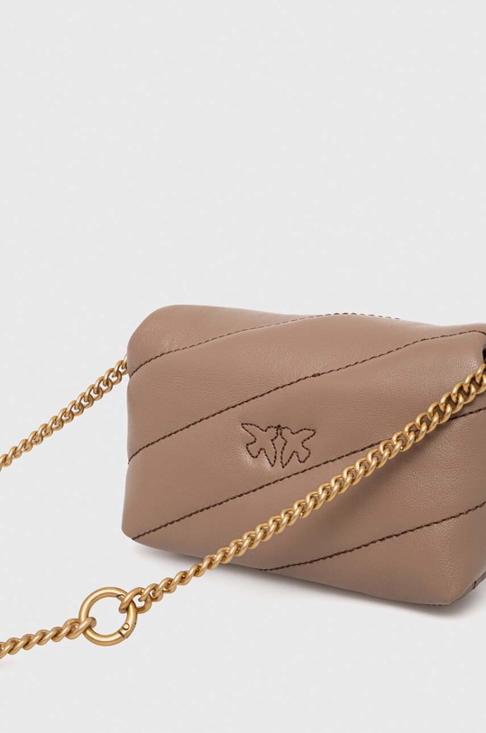 Akcesoria Pinko torebka skórzana 100041.A0F2 brązowy