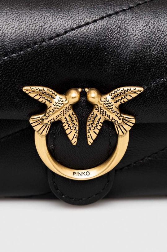 Accesorii Pinko poseta de piele 100041.A0F2 negru