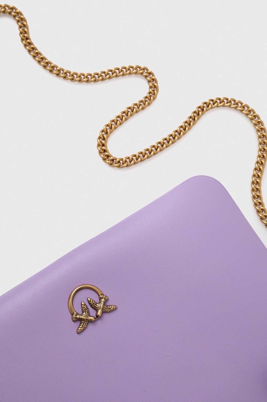 Kožená kabelka Pinko fialová 100455.A0F1