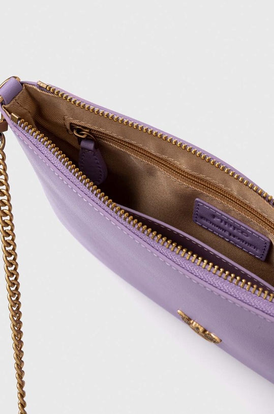 Kožená kabelka Pinko 100455.A0F1 fialová