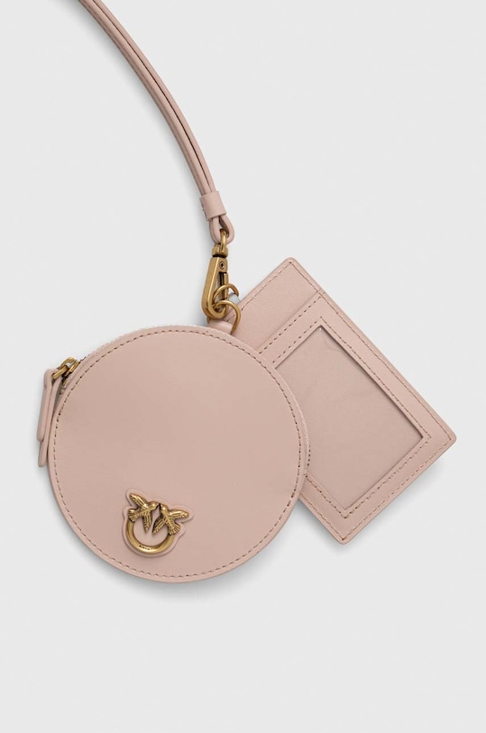Pinko etui na karty skórzane 100253.A0F1 różowy SS23