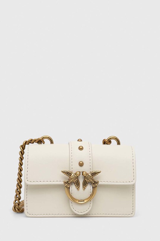 Pinko torebka skórzana nie mieści A4 biały 100064.A0F1