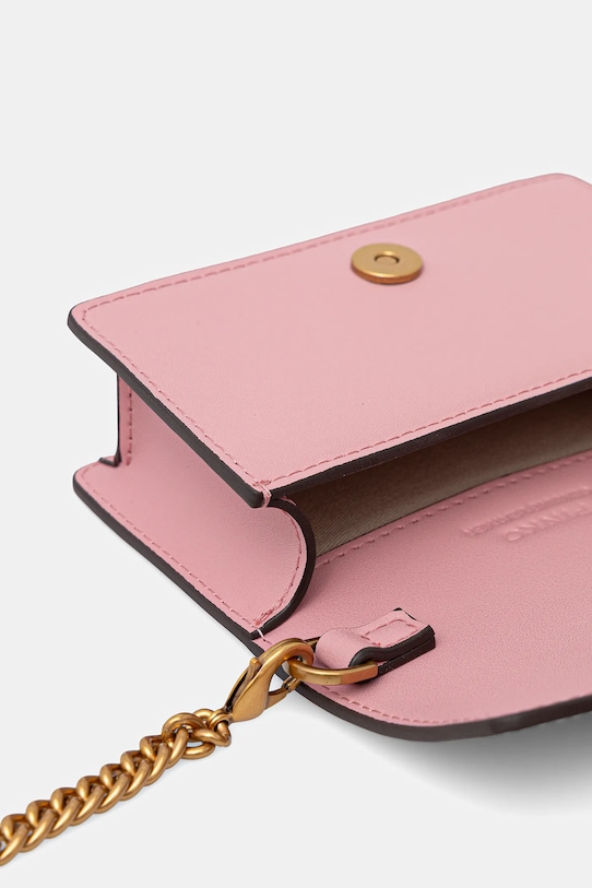 Kožená kabelka Pinko 100064.A0F1 ružová