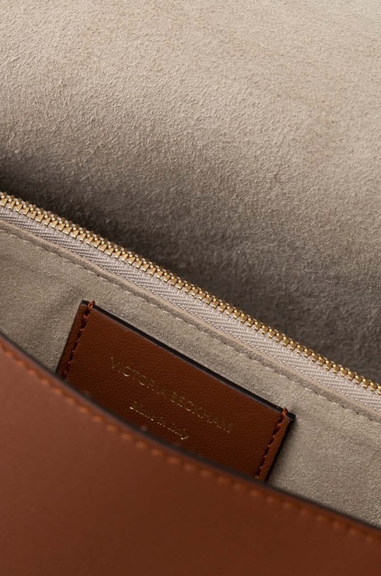 Kožené psaníčko Victoria Beckham Chain Pouch B223AAC004769A hnědá