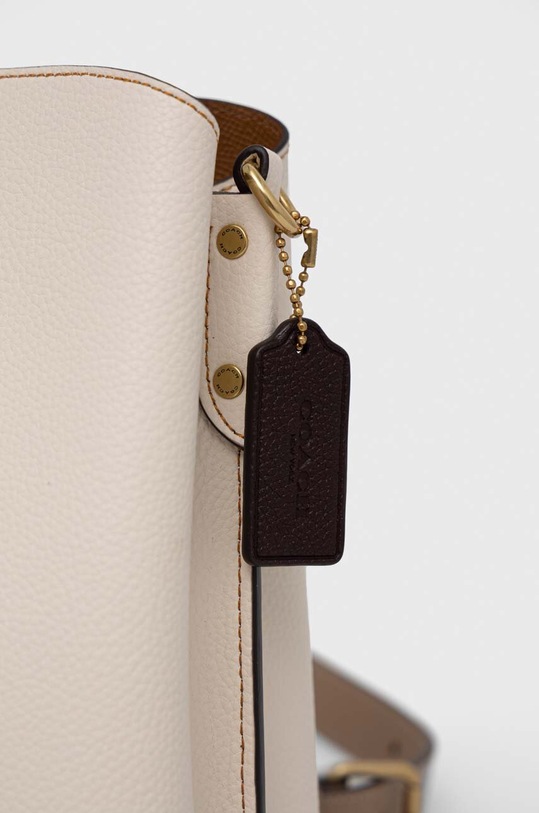 Δερμάτινη τσάντα Coach μπεζ C3766