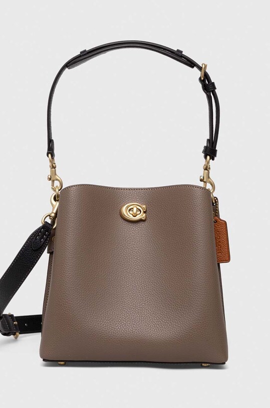 Кожаная сумочка Coach Willow кожа коричневый C3766