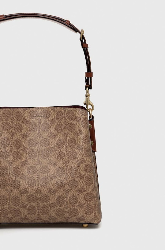 Akcesoria Coach saszetka skórzana Willow C3890 brązowy